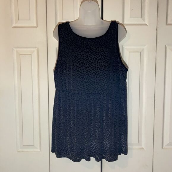 Torrid Velvet Burnout Leopard Peplum Tank Top 2/2X - Picture 4 of 15